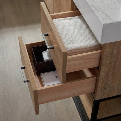 Vinnova Alistair bathroom vanity in North American Oak — view 6