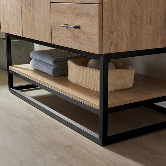 Vinnova Alistair bathroom vanity in North American Oak — view 7