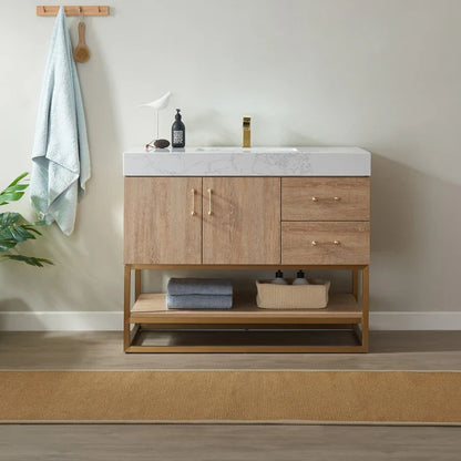 Vinnova Alistair 42-inch bathroom vanity in North American Oak — view 4