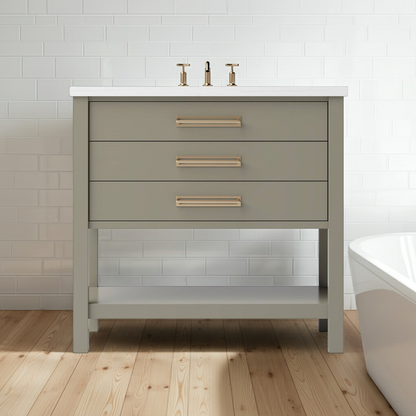 Vanderloc Kiawah Three-Drawer Single Bath Vanity