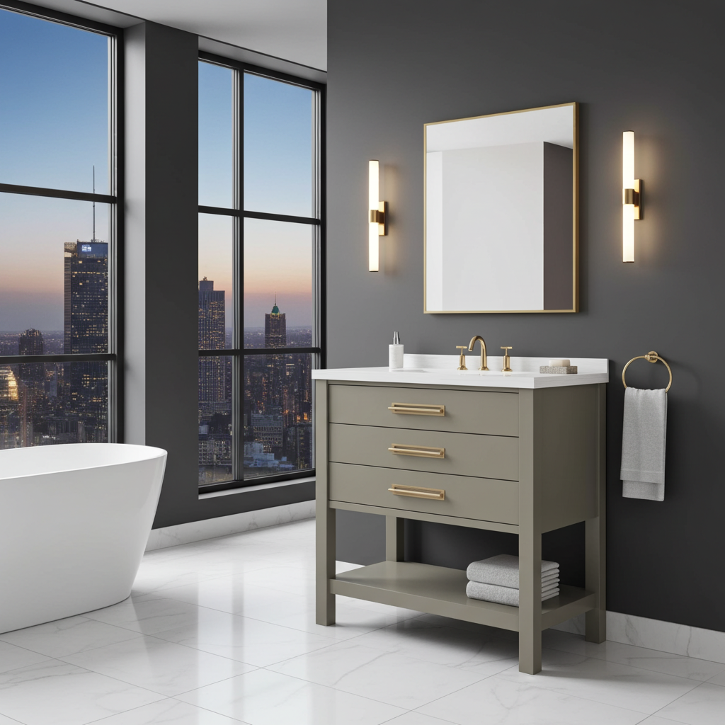 Vanderloc Kiawah Three-Drawer Single Bath Vanity — 42 Inch