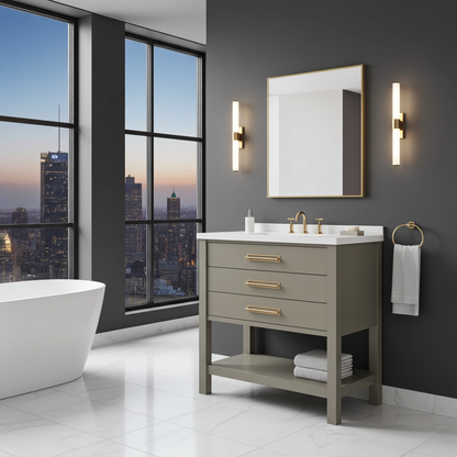 Vanderloc Kiawah Three-Drawer Single Bath Vanity — 42 Inch