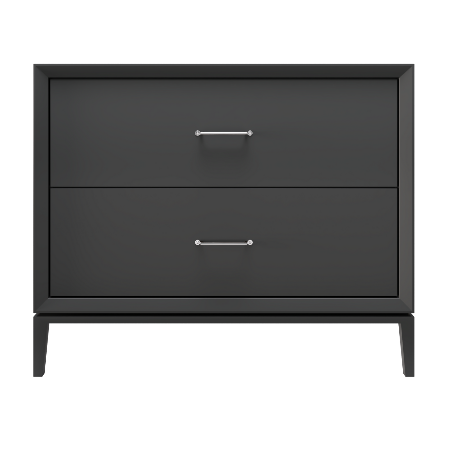 Alexandra 2-Drawer 42" Single Vanity - Off Black / Polished Chrome