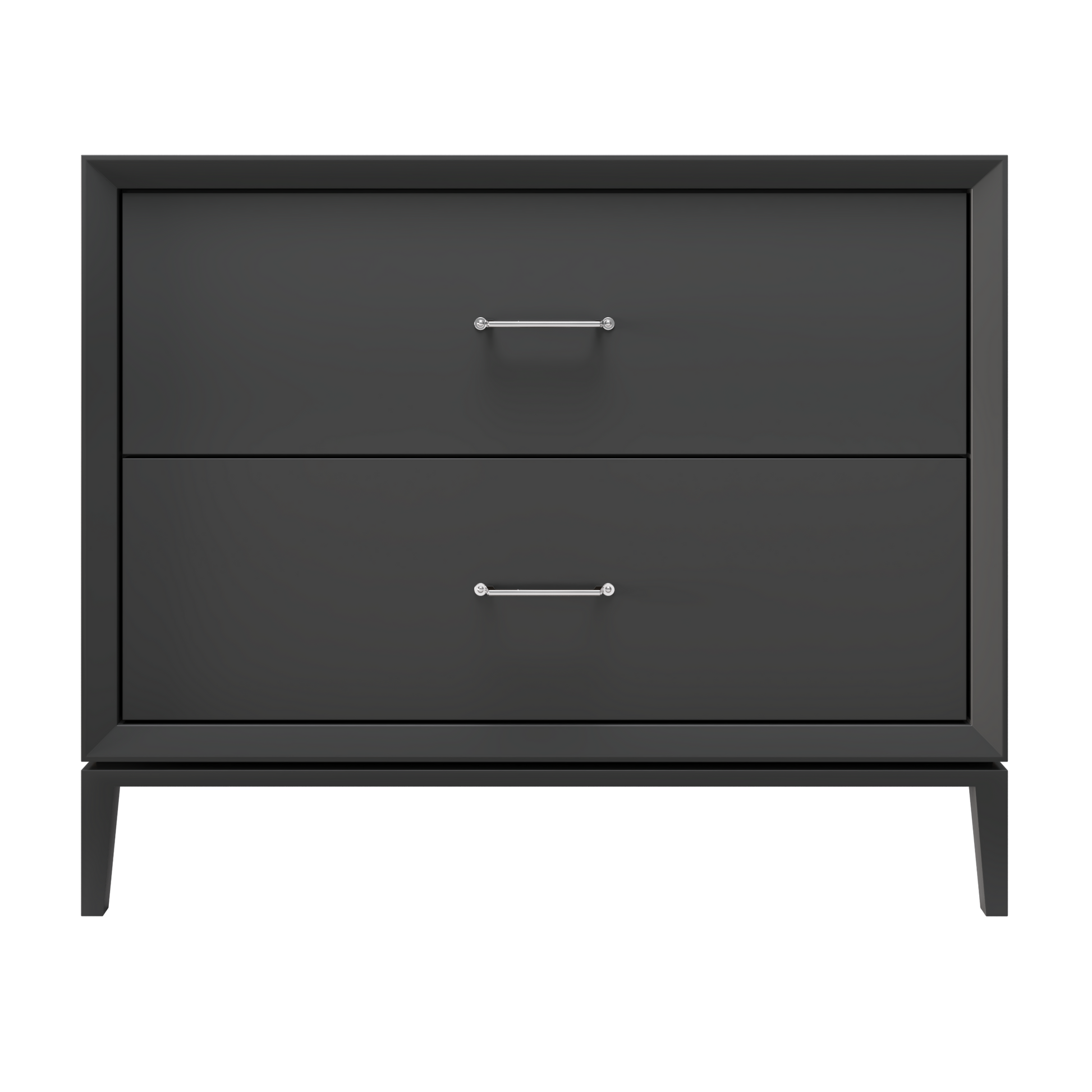 Alexandra 2-Drawer 42" Single Vanity - Off Black / Polished Chrome