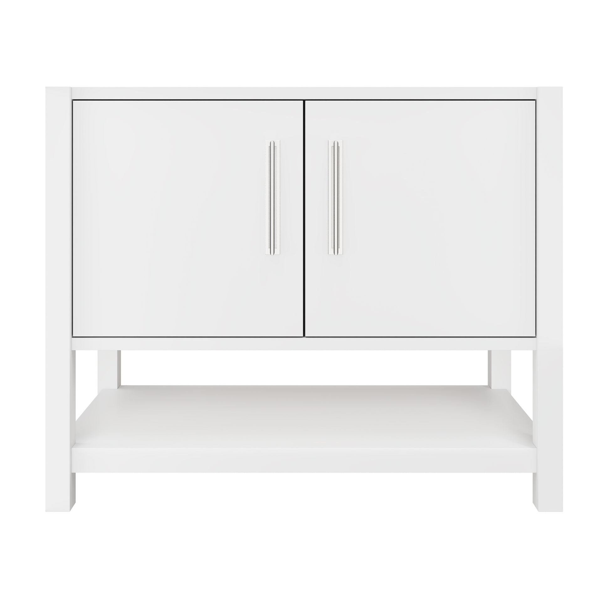 kiawah-single-bath-vanity-42in Pure White Polished Chrome