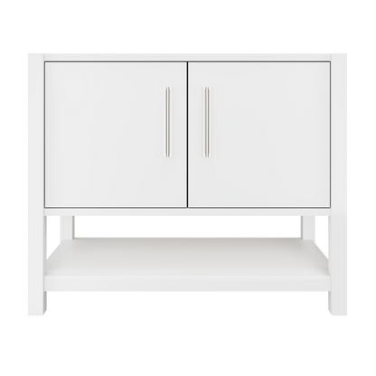 kiawah-single-bath-vanity-42in Pure White Polished Chrome