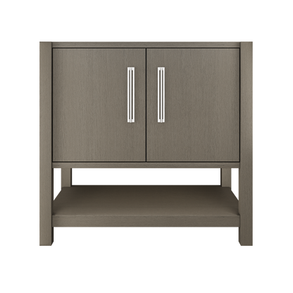 kiawah-single-bath-vanity-36in Gray Weathered Polished Chrome