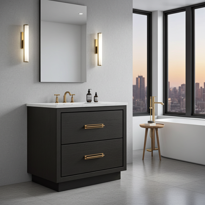 Vanderloc Avalon Two-Drawer Single Bath Vanity (Top and Faucet Not Included)