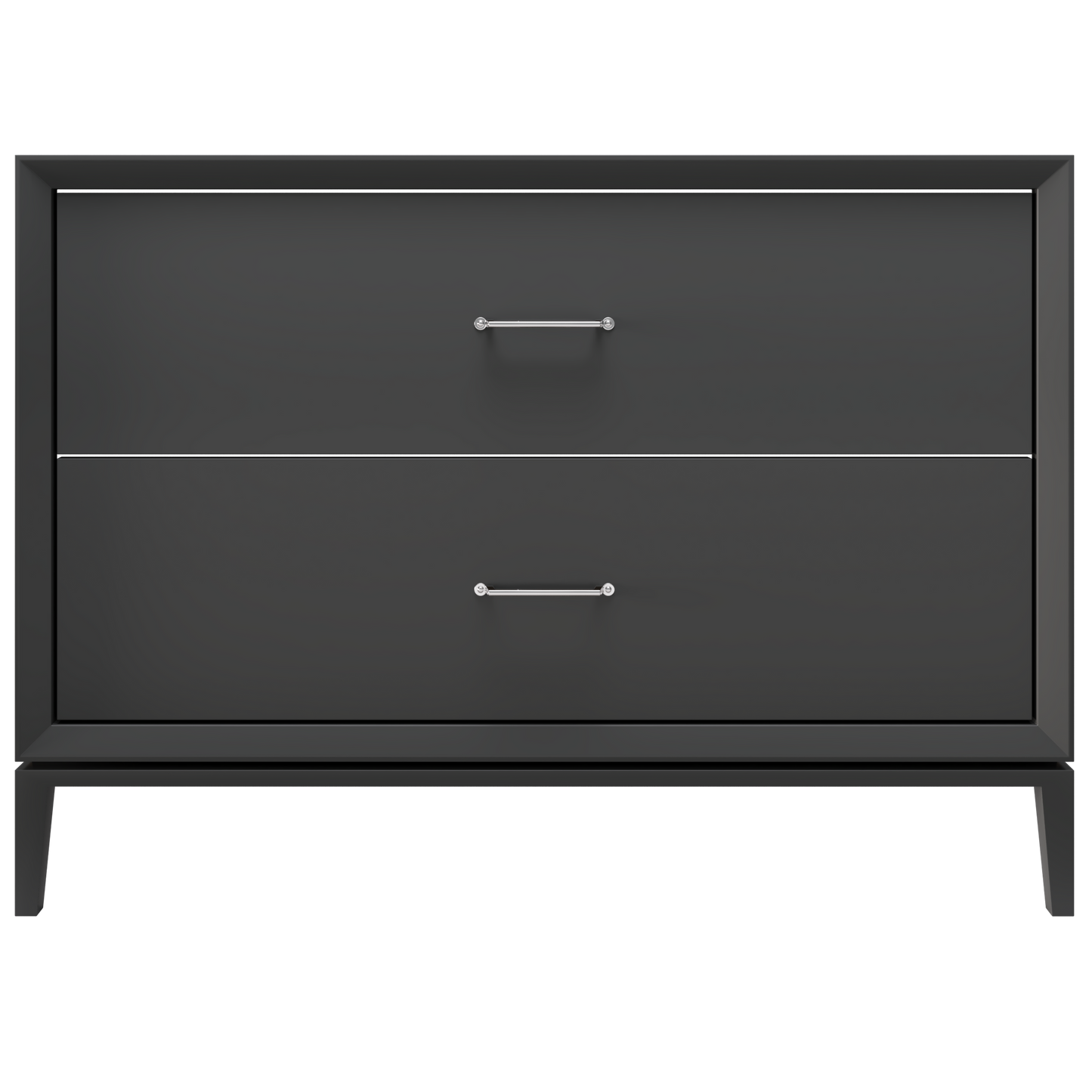 Alexandra 2-Drawer 48" Single Vanity - Off Black / Polished Chrome
