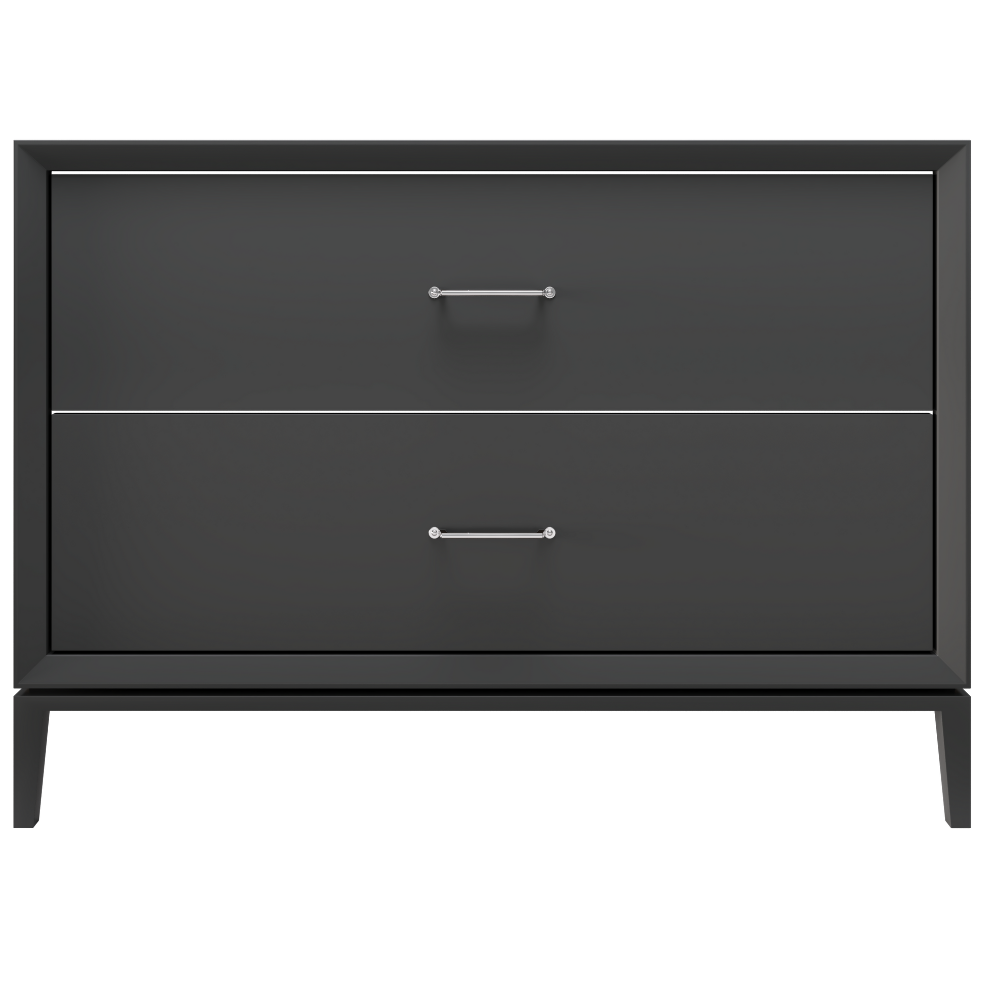 Alexandra 2-Drawer 48" Single Vanity - Off Black / Polished Chrome