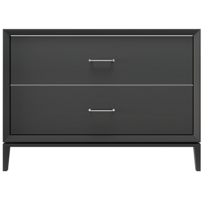 Alexandra 2-Drawer 48" Single Vanity - Off Black / Polished Chrome