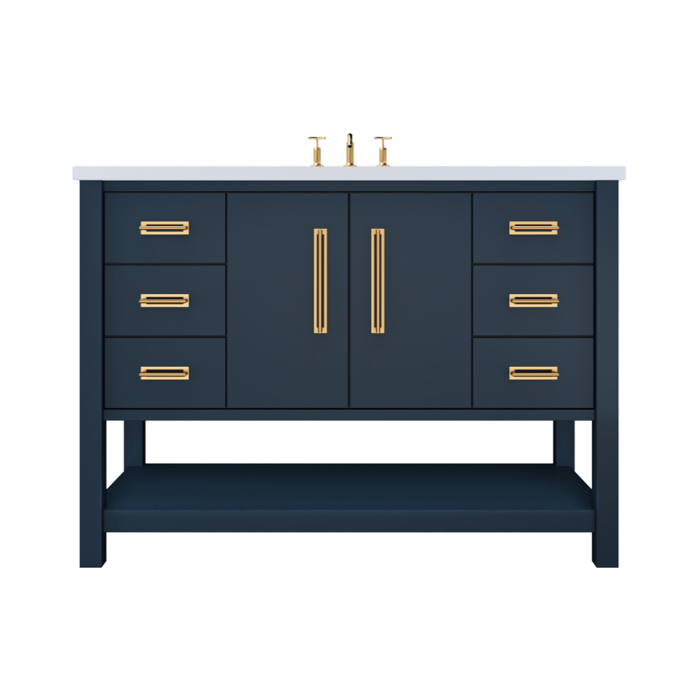 Vanderloc Kiawah Single Sink Extra-Wide 48" - Hague Blue