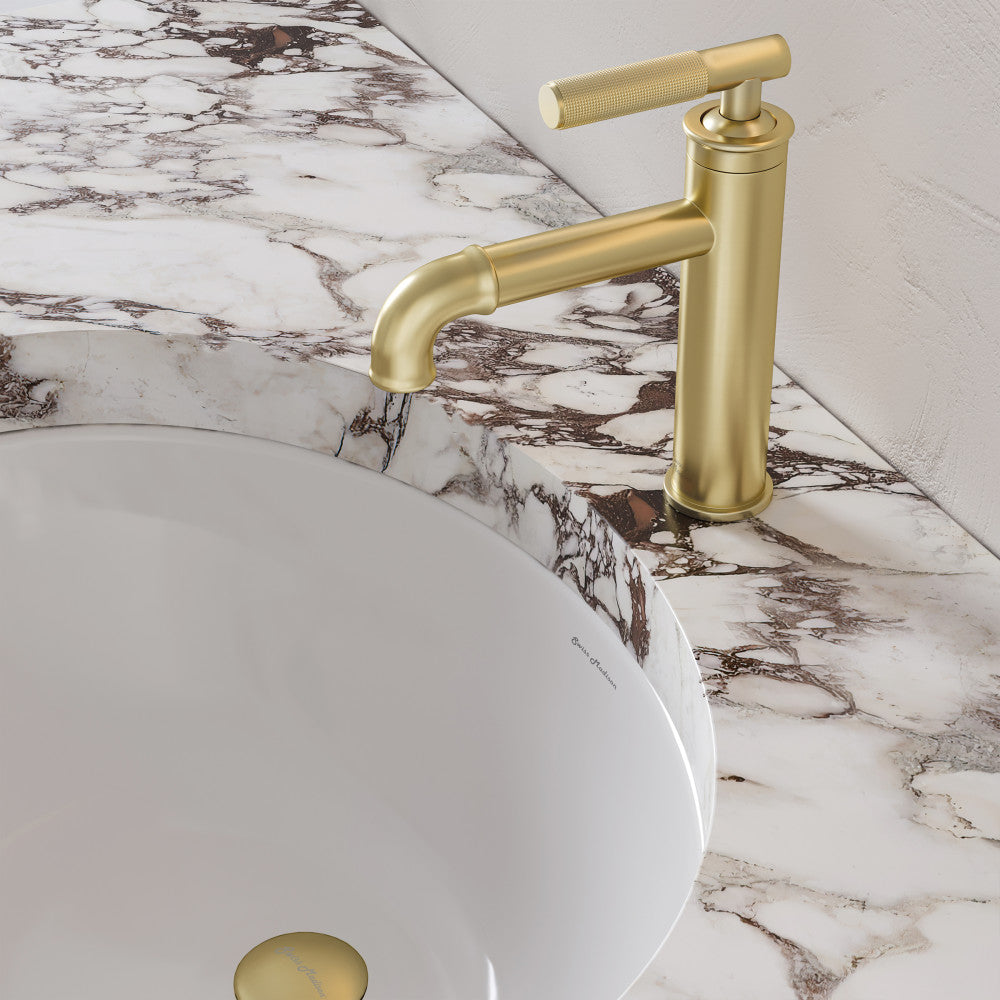 Swiss Madison Avallon single hole bathroom faucet in Brushed Gold, SM-BF90BG