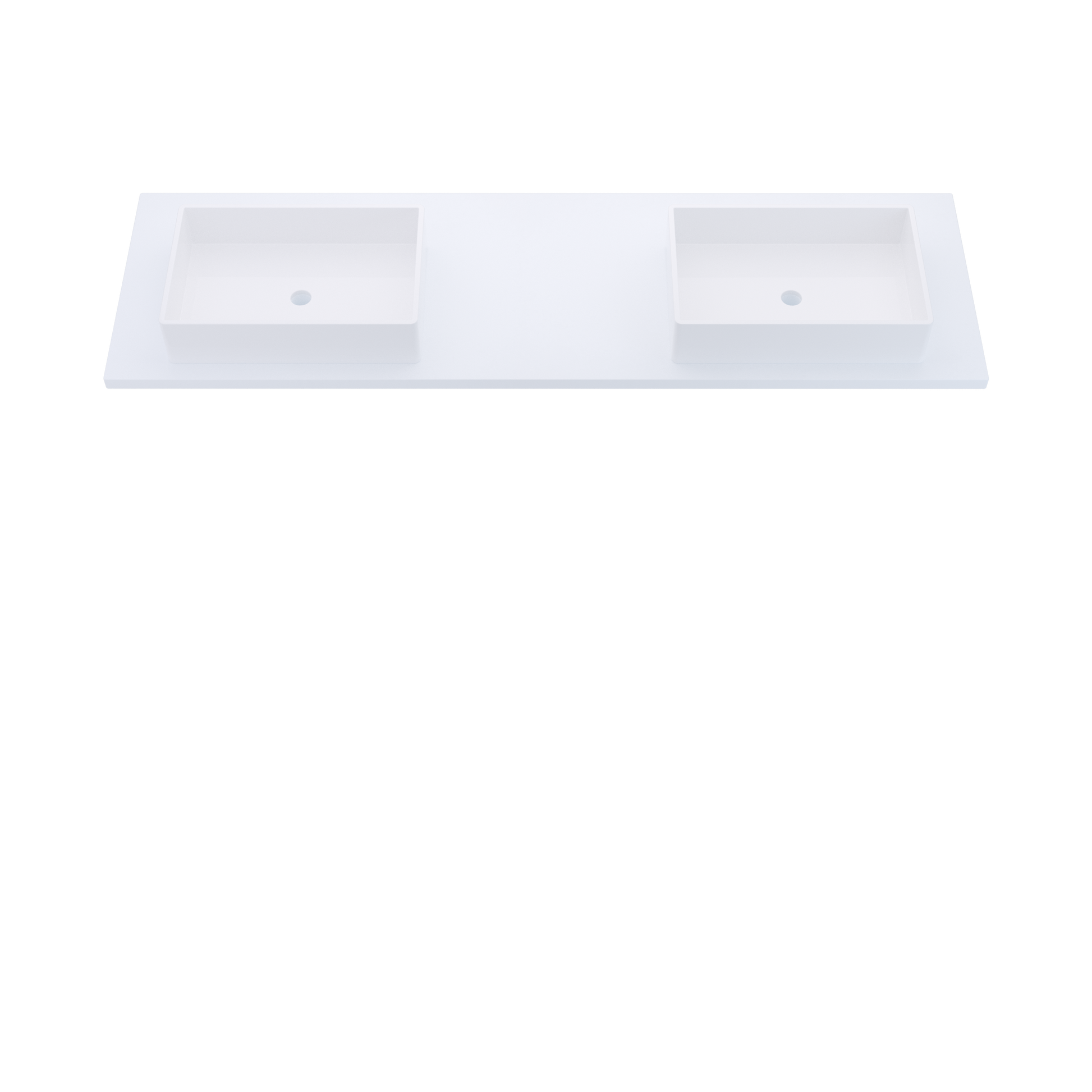 73" Vanderloc Silestone® Quartz Bathroom Vanity Top | Double Vigo Sink | Offset in Miami White