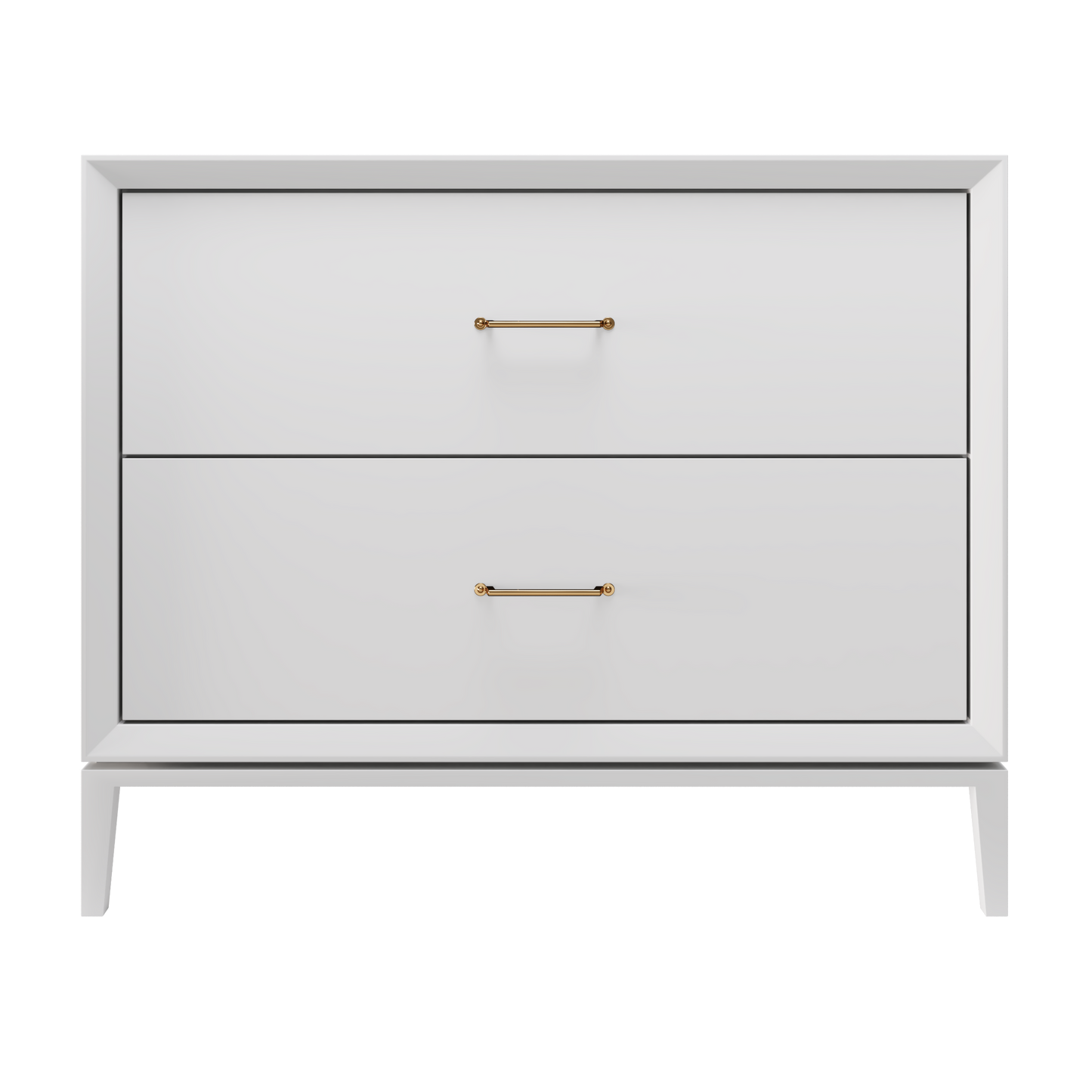 Alexandra 2-Drawer 42" Single Vanity - Strong White / Satin Gold