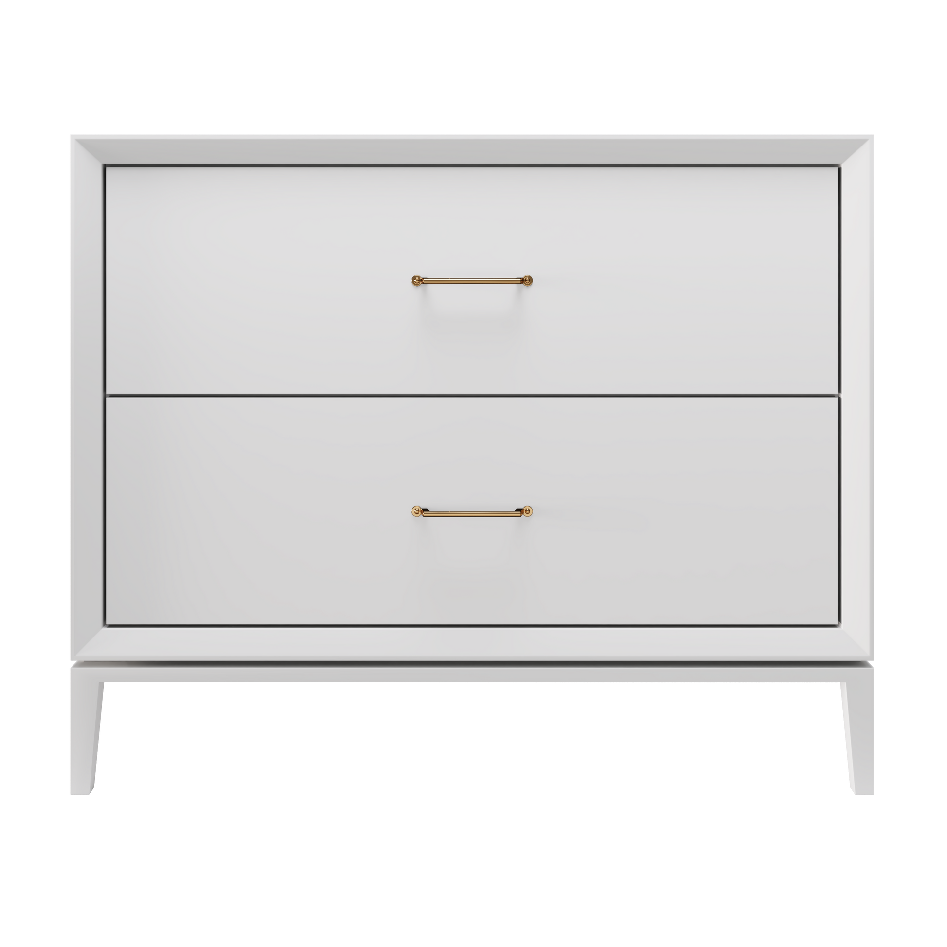 Alexandra 2-Drawer 42" Single Vanity - Strong White / Satin Gold