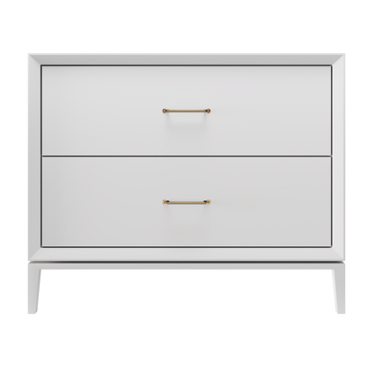 Alexandra 2-Drawer 42" Single Vanity - Strong White / Satin Gold