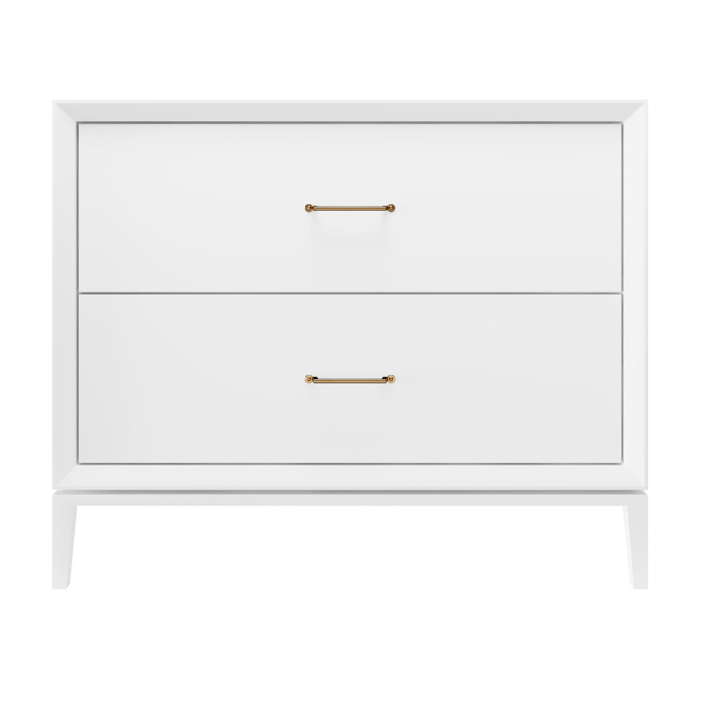 Alexandra 2-Drawer 42" Single Vanity - Pure White / Satin Gold