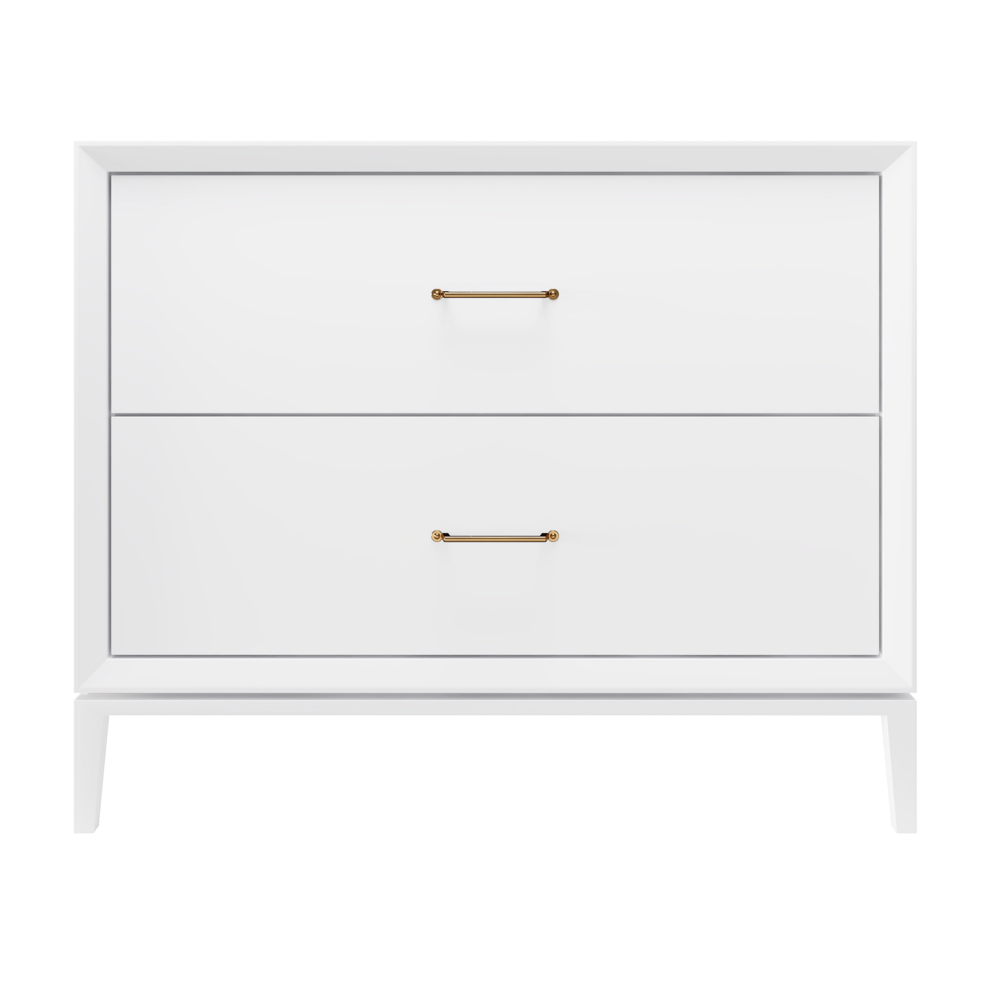 Alexandra 2-Drawer 42" Single Vanity - Pure White / Satin Gold
