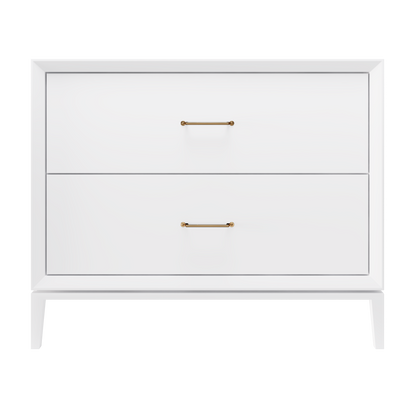 Alexandra 2-Drawer 42" Single Vanity - Pure White / Satin Gold