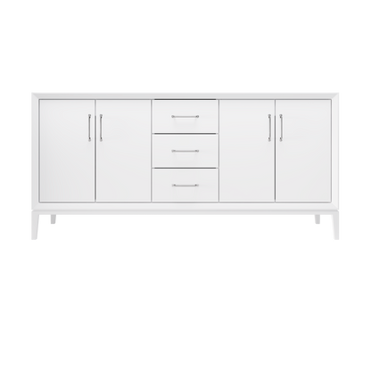 Pure White / 72" Wide / Polished Chrome