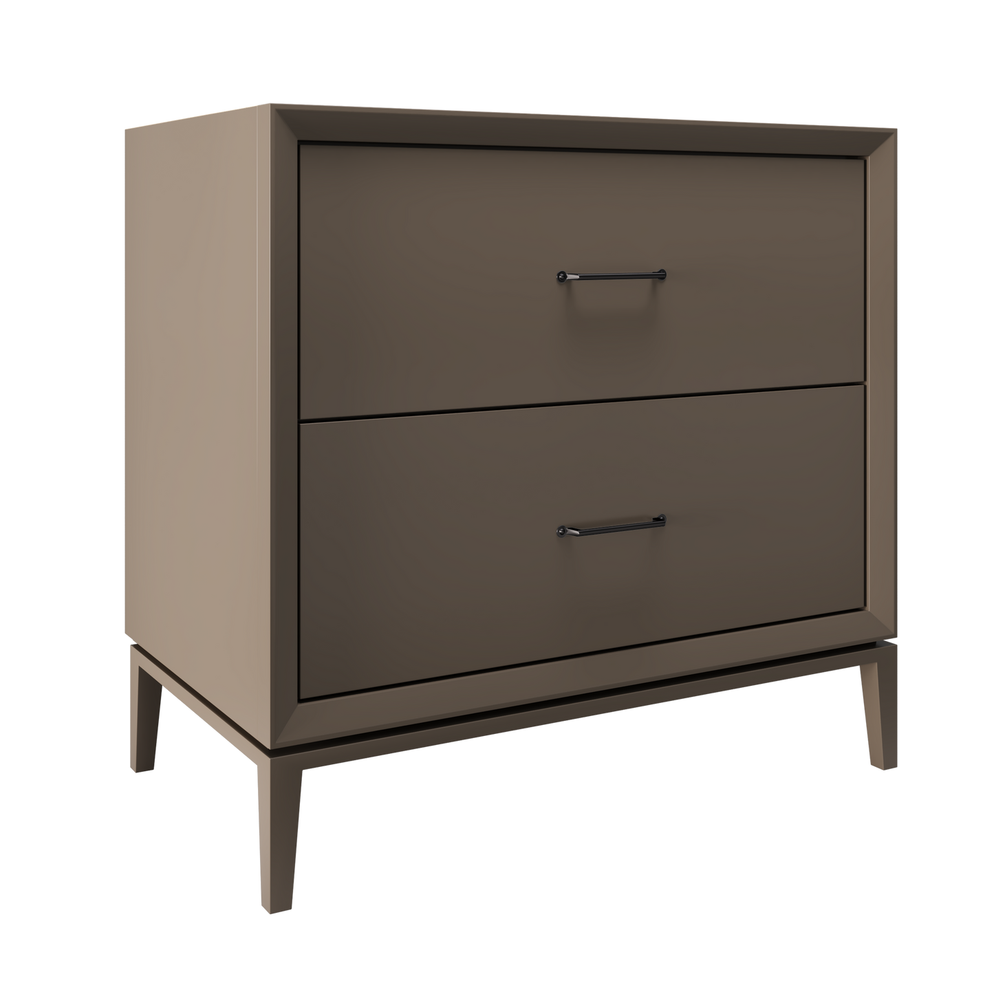 Alexandra 2-Drawer 36" Single Vanity - Truffle / Matte Black
