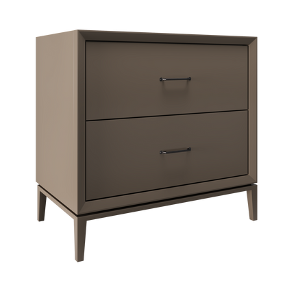 Alexandra 2-Drawer 36" Single Vanity - Truffle / Matte Black