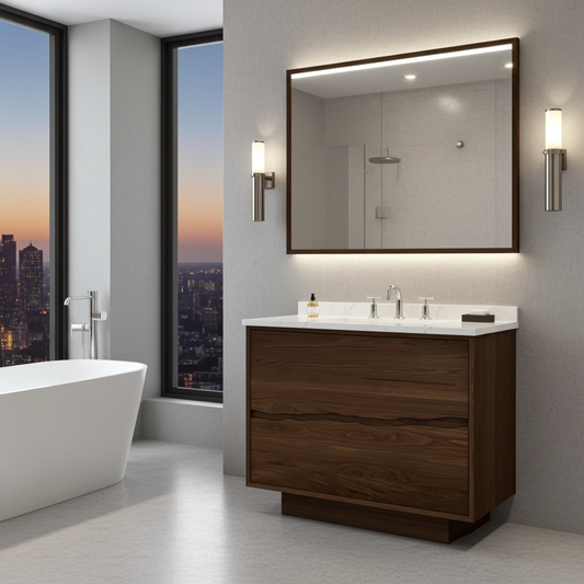 Vanderloc Ventura Two-Drawer Single Bath Vanity (Top and faucet sold separately)