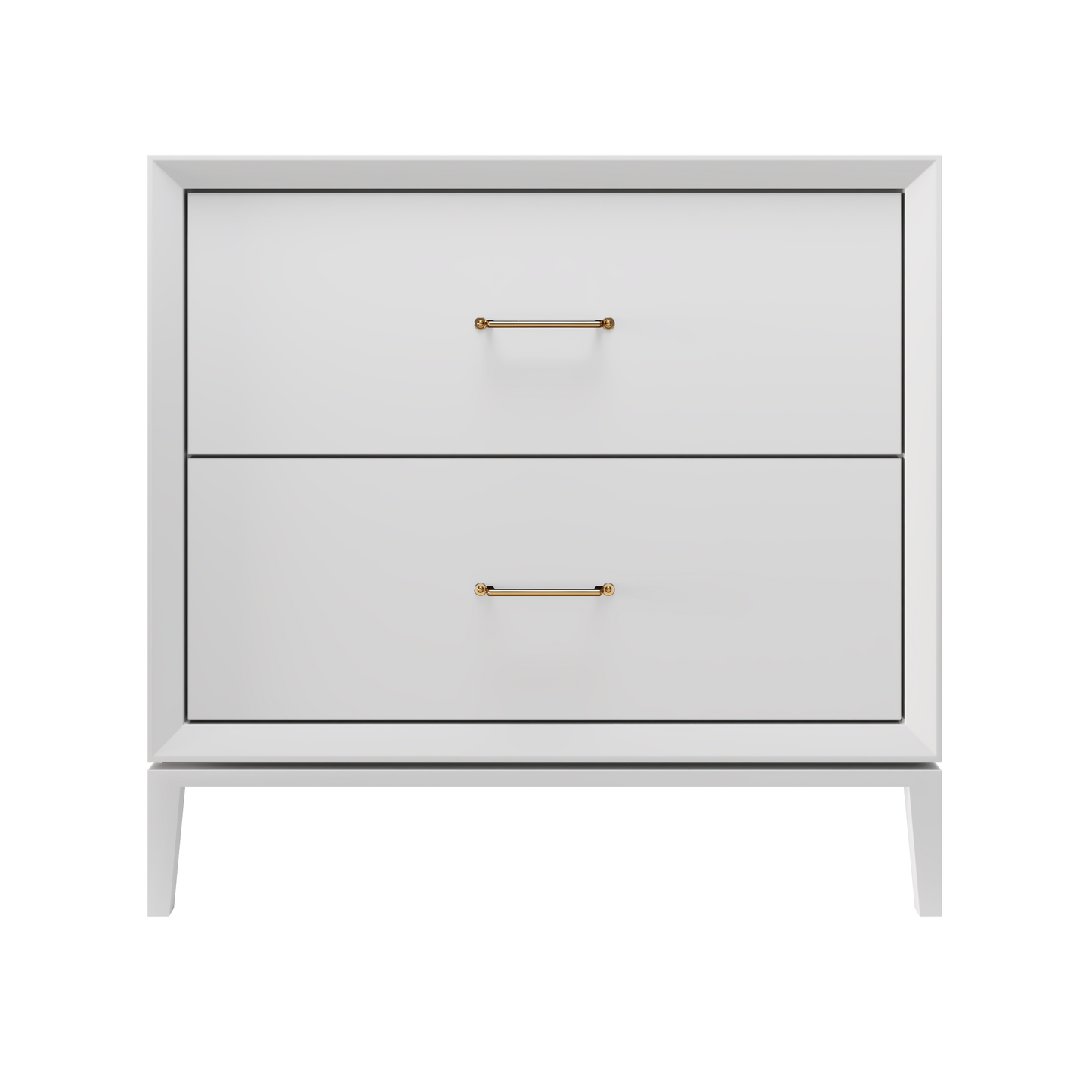 Alexandra 2-Drawer 36" Single Vanity - Strong White / Satin Gold