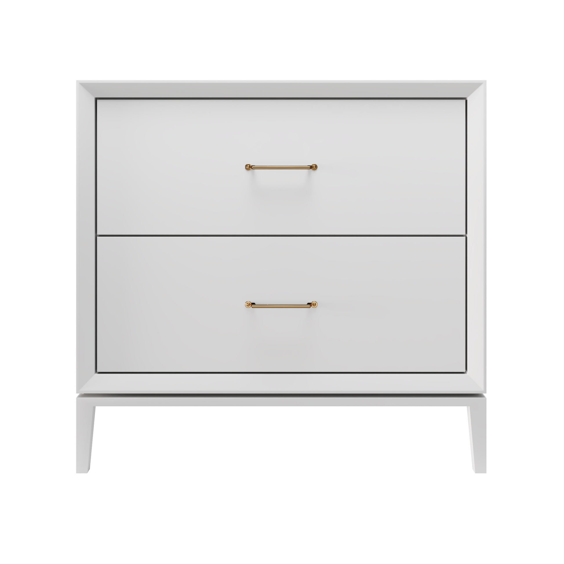 Alexandra 2-Drawer 36" Single Vanity - Strong White / Satin Gold