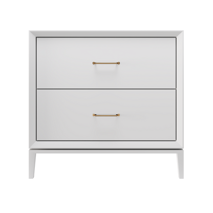 Alexandra 2-Drawer 36" Single Vanity - Strong White / Satin Gold