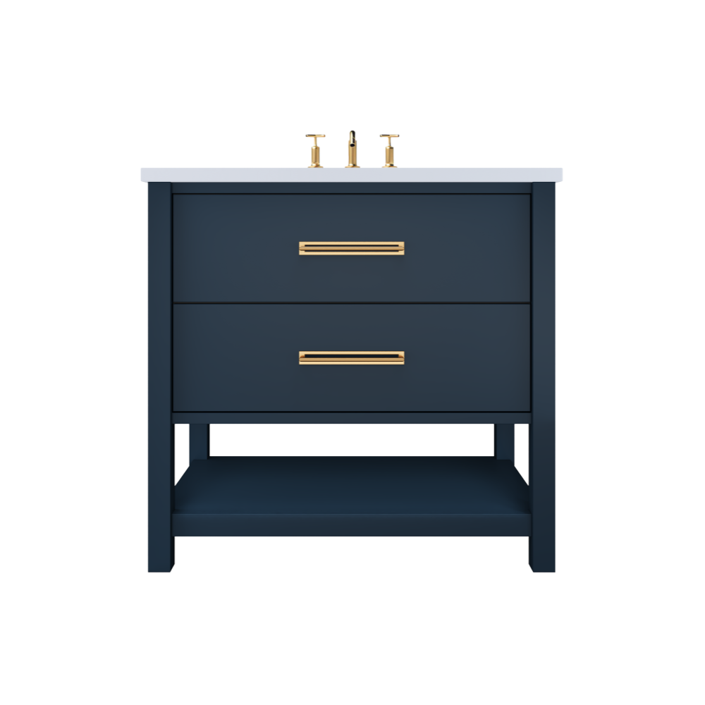 Vanderloc Kiawah Two-Drawer Single Sink 30" - Hague Blue