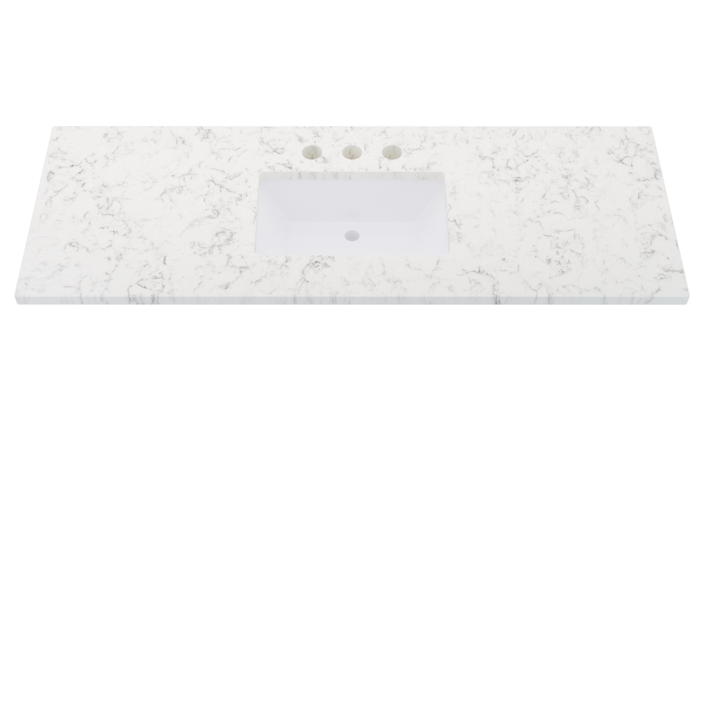 61" Vanderloc Silestone® Quartz Bathroom Vanity Top | Single Rectangle Sink | Centered in Lyra