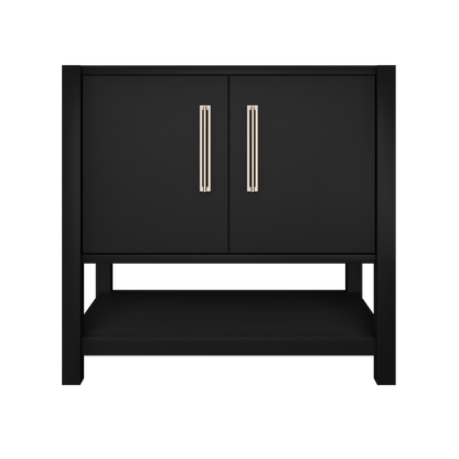 kiawah-single-bath-vanity-36in Noir Satin Nickel