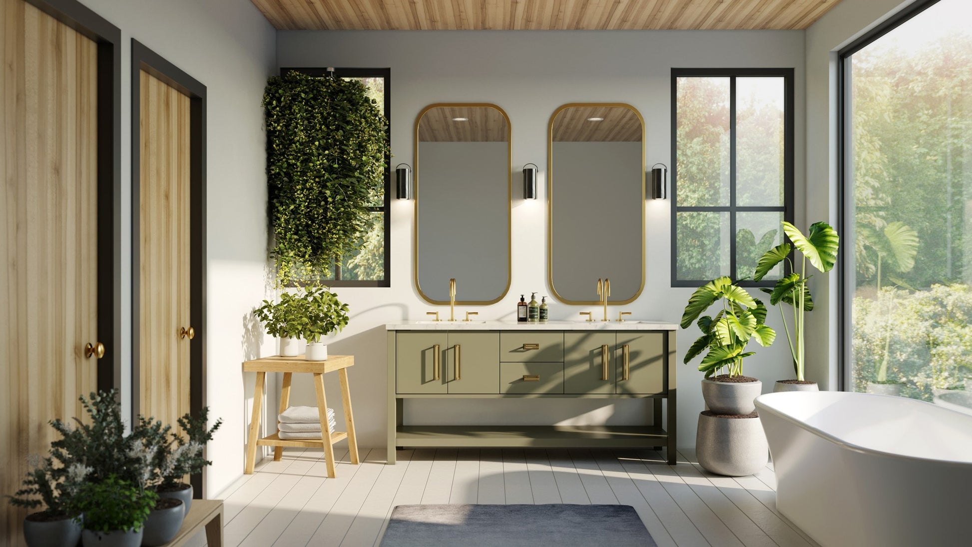 Kiawah bath vanity, styled bathroom