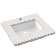 25" Silestone® Quartz Vanity Top Single Rectangle Centered Sink