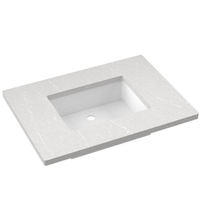 31" Silestone® Quartz Vanity Top Single Rectangle Centered Sink
