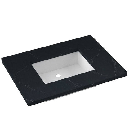 31" Silestone® Quartz Vanity Top Single Rectangle Centered Sink
