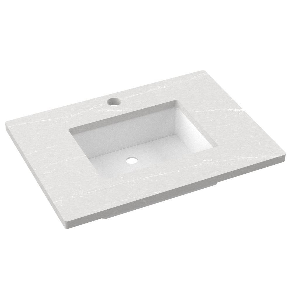 31" Silestone® Quartz Vanity Top Single Rectangle Centered Sink