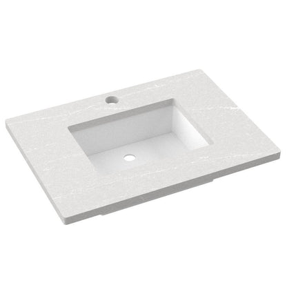 31" Silestone® Quartz Vanity Top Single Rectangle Centered Sink