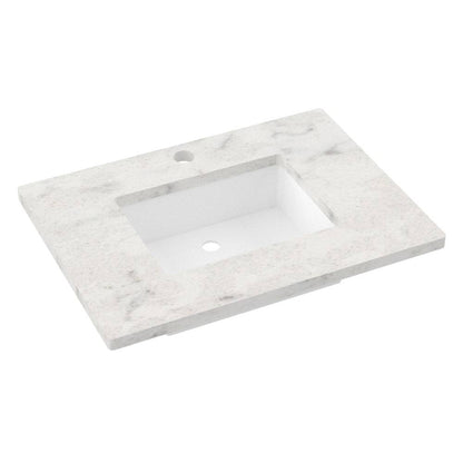31" Silestone® Quartz Vanity Top Single Rectangle Centered Sink