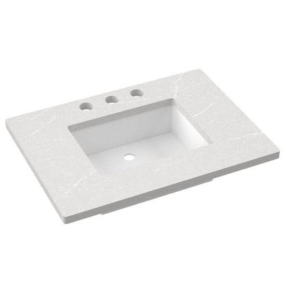 31" Silestone® Quartz Vanity Top Single Rectangle Centered Sink