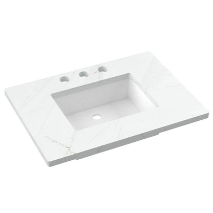 31" Silestone® Quartz Vanity Top Single Rectangle Centered Sink