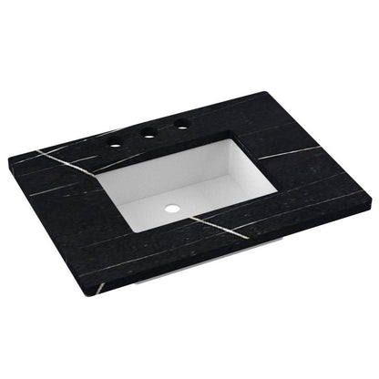 31" Silestone® Quartz Vanity Top Single Rectangle Centered Sink