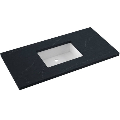 43" Silestone® Quartz Vanity Top Single Rectangle Centered Sink