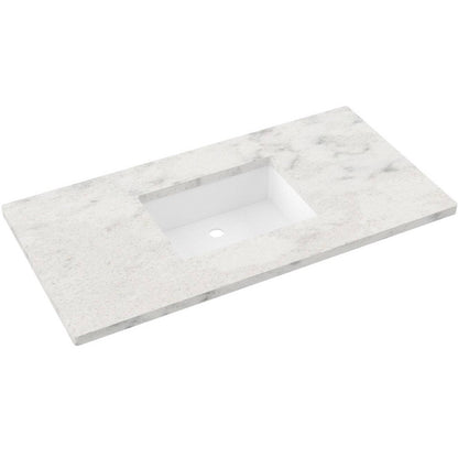 43" Silestone® Quartz Vanity Top Single Rectangle Centered Sink