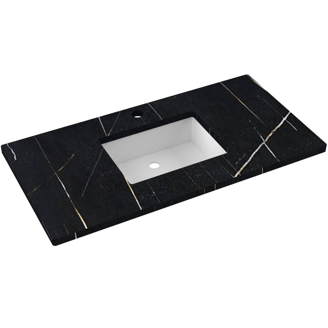 43" Silestone® Quartz Vanity Top Single Rectangle Centered Sink