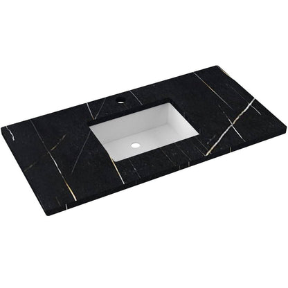 43" Silestone® Quartz Vanity Top Single Rectangle Centered Sink