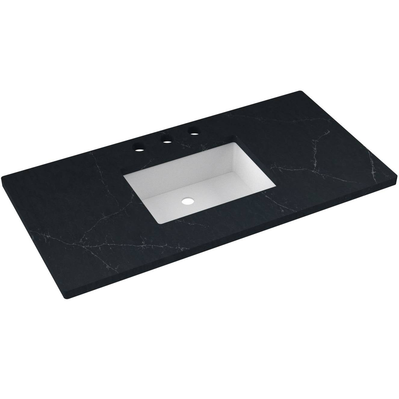 43" Silestone® Quartz Vanity Top Single Rectangle Centered Sink
