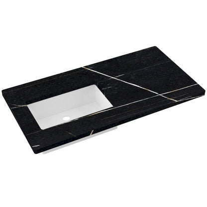 43" Silestone® Quartz Vanity Top Single Rectangle Offset Sink